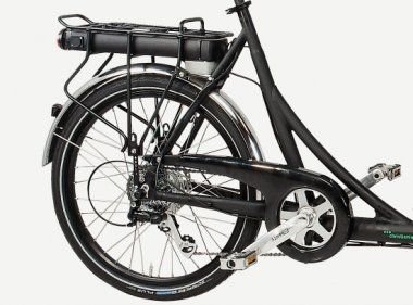 Gepäckträger hinten, in Dänemark produziert - inklusive dem Einsteckfach  für einen Promovec-Akku Christiania Bikes - Transporträder & Lastenräder